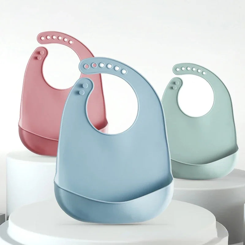 Bavoir bébé réglable imperméable bavoirs bébés doux comestible Silicone nouveau-né salive dégoulinant serviette bave enfants écharpe sans BPA