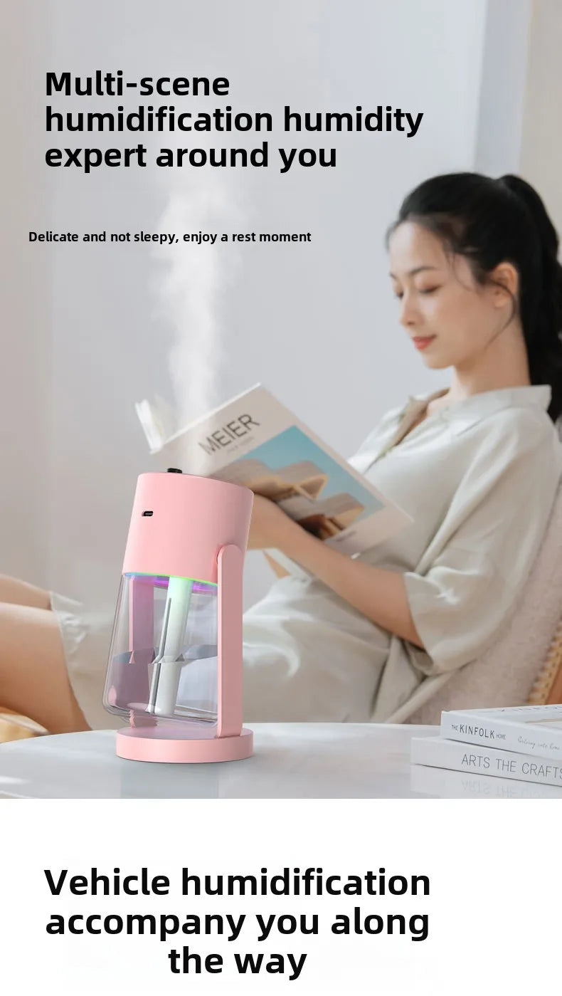 Dispositif de Projection d'étoiles, humidificateur d'air ultrasonique USB pour voiture, nébuliseur hydratant domestique
