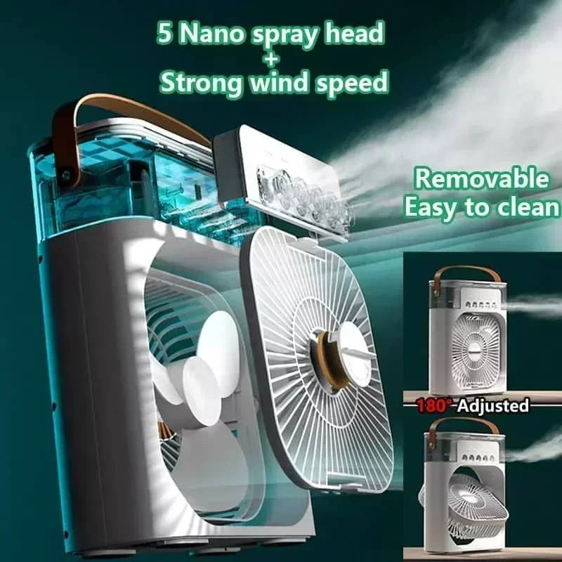 3 en 1 nouveau ventilateur climatiseur ménage petit refroidisseur d'air LED