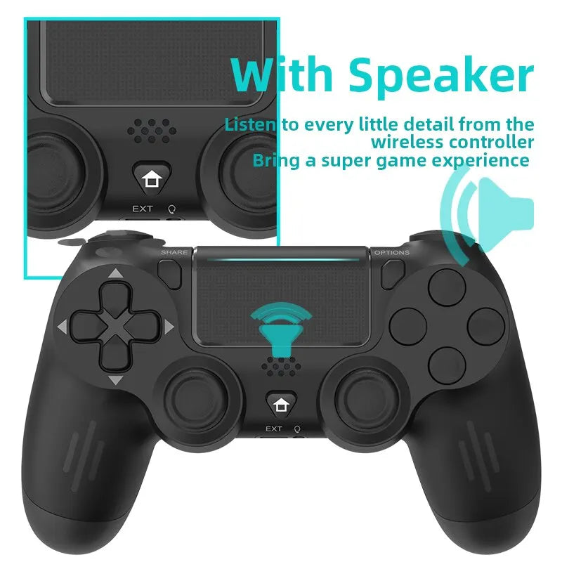 DATA FROG-Manette de jeu sans fil compatible Bluetooth, manette de jeu pour PS4