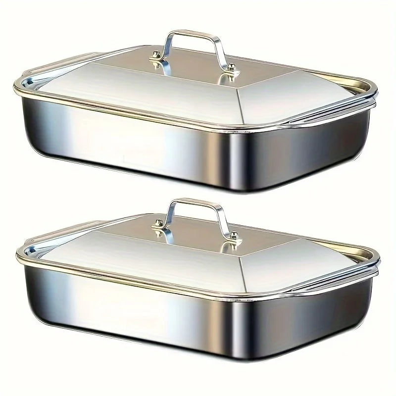 Plaque de cuisson profonde antiarina en acier inoxydable
