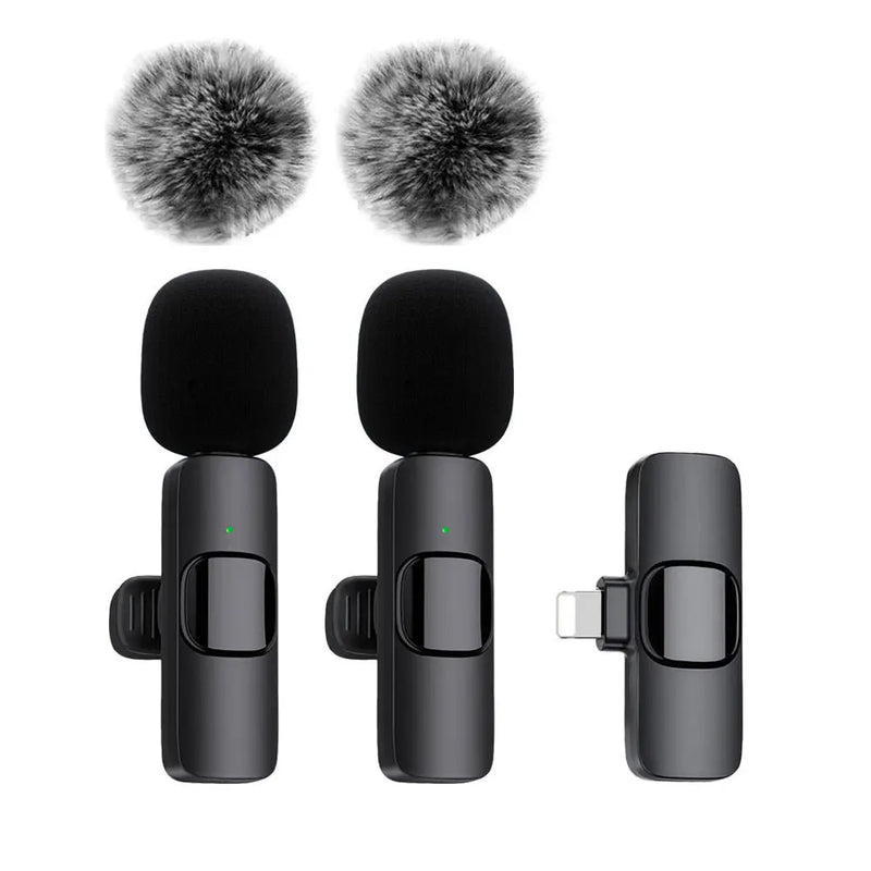 Microphone Lavalier sans fil pour iPhone et Android, mini micro statique, audio et vidéo, ordinateur portable, jeux en direct, téléphone portable, nouveau