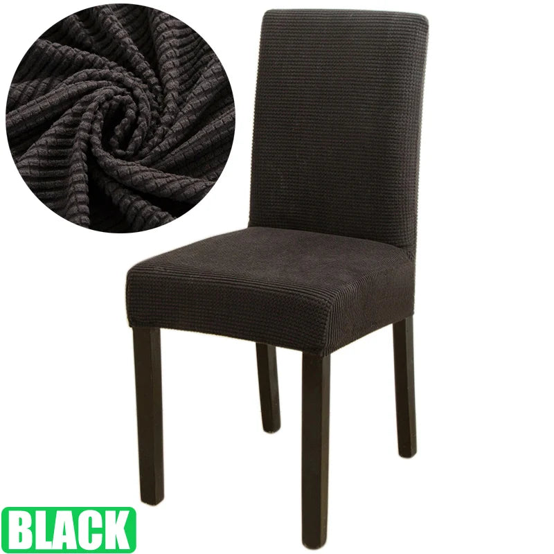 Housse de chaise de salle à manger élastique, extensible et épaisse, en Jacquard, pour salle à manger, cuisine, hôtel, Banquet de mariage