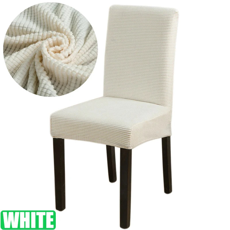 Housse de chaise de salle à manger élastique, extensible et épaisse, en Jacquard, pour salle à manger, cuisine, hôtel, Banquet de mariage