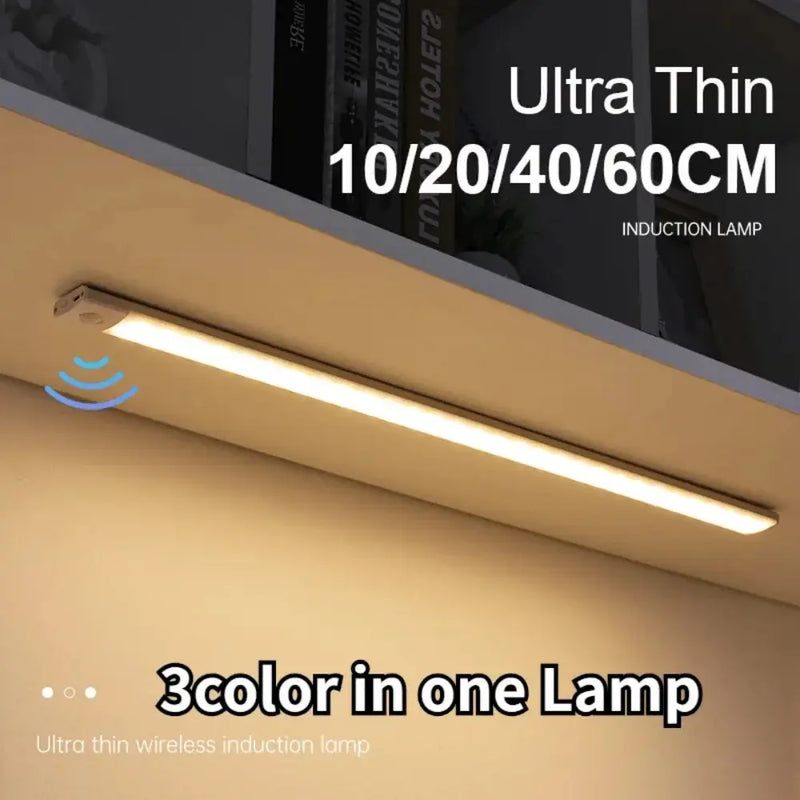 Lumières d'armoire à LED avec capteur de mouvement, USB sans fil- livraison gratuite