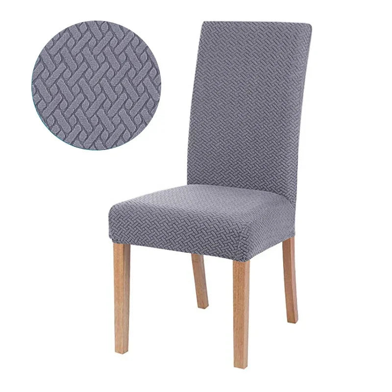 Housse de chaise de salle à manger élastique, extensible et épaisse, en Jacquard, pour salle à manger, cuisine, hôtel, Banquet de mariage