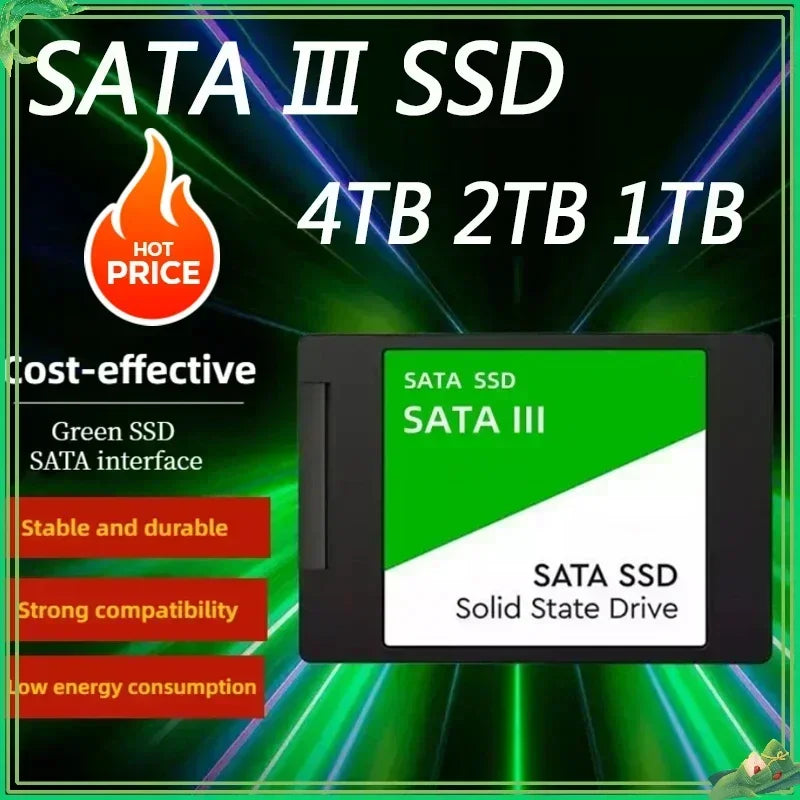 Disque dur 1 à 2 vers disque dur SSD haute vitesse, disque SSD interne SATA3 2,5 pouces 4 vers TLC 500 Mbps pour ordinateur portable et de bureau
