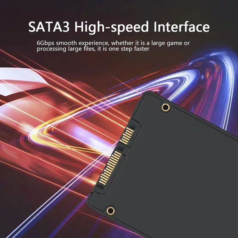 Disque dur 1 à 2 vers disque dur SSD haute vitesse, disque SSD interne SATA3 2,5 pouces 4 vers TLC 500 Mbps pour ordinateur portable et de bureau