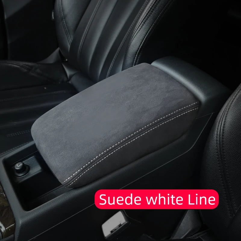 Boîte d'accoudoir en cuir de commande centrale