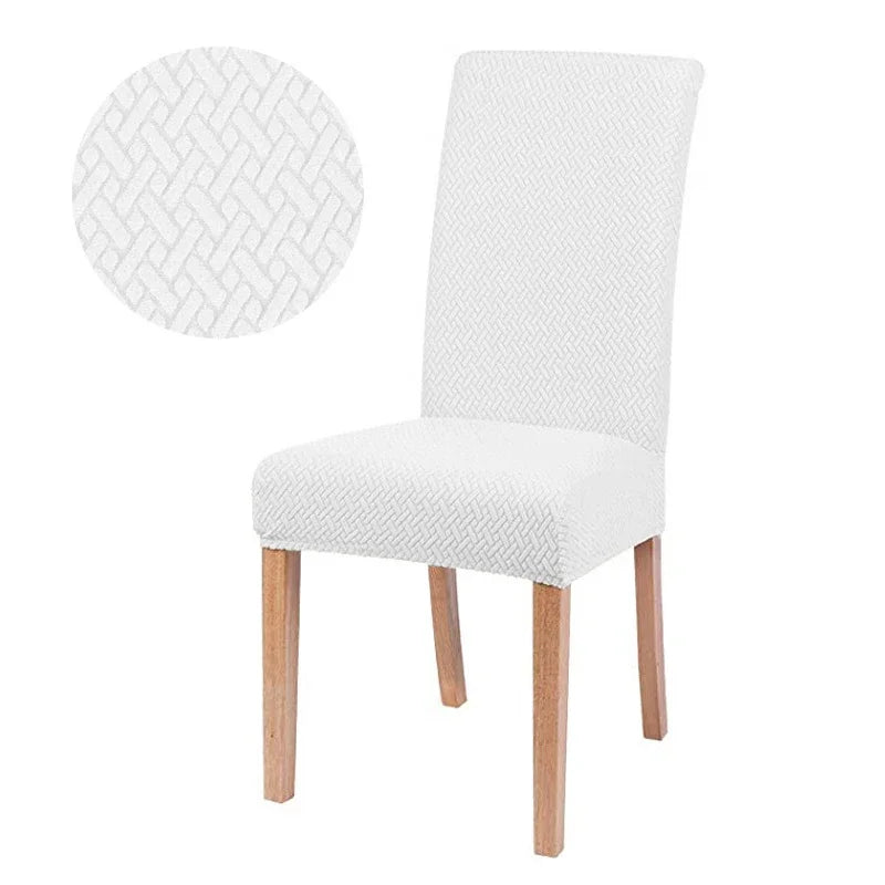 Housse de chaise de salle à manger élastique, extensible et épaisse, en Jacquard, pour salle à manger, cuisine, hôtel, Banquet de mariage