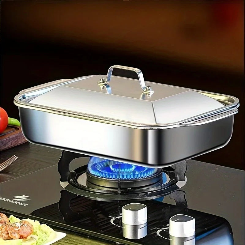 Plaque de cuisson profonde antiarina en acier inoxydable
