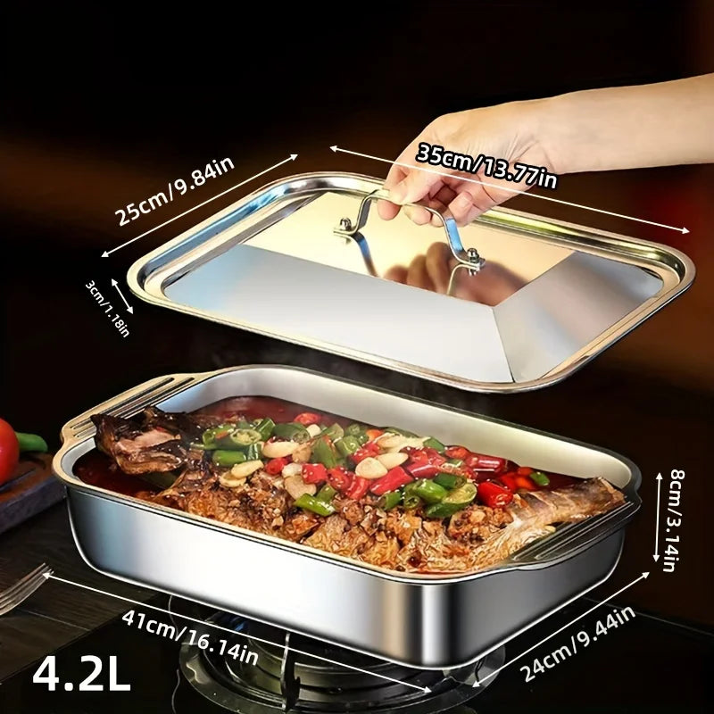 Plaque de cuisson profonde antiarina en acier inoxydable