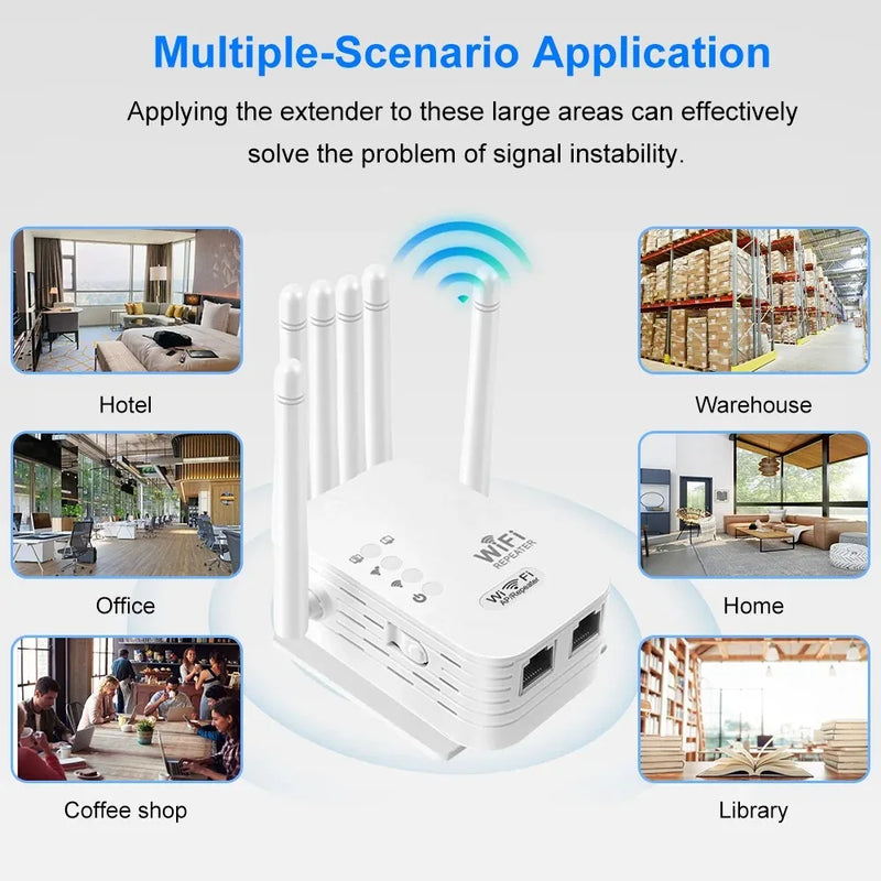 Répéteur WiFi sans fil 1200Mbps, extension de portée WIFI, Booster de Signal WiFi 2.4G 5G, réseau double bande 802.11ac, amplificateur WiFi