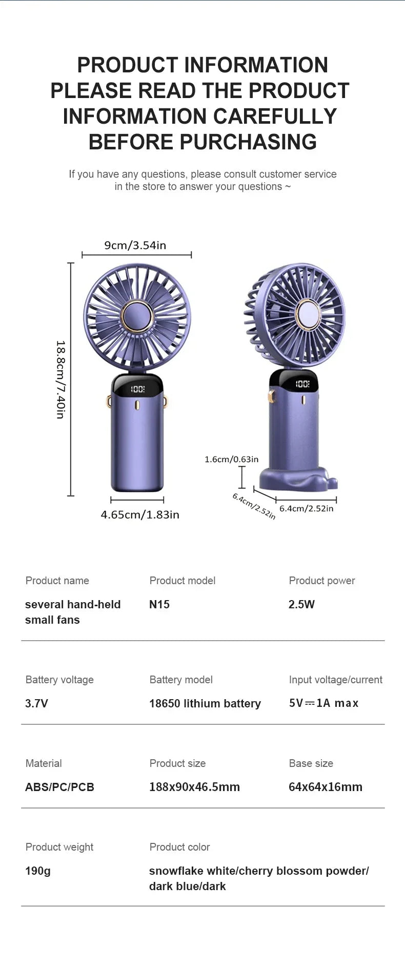 Mini ventilateur portatil