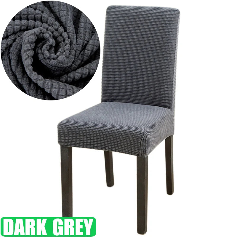 Housse de chaise de salle à manger élastique, extensible et épaisse, en Jacquard, pour salle à manger, cuisine, hôtel, Banquet de mariage