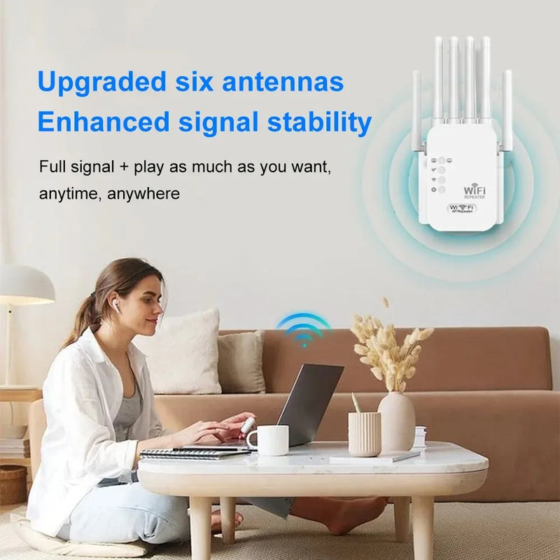 Répéteur WiFi sans fil 1200Mbps, extension de portée WIFI, Booster de Signal WiFi 2.4G 5G, réseau double bande 802.11ac, amplificateur WiFi