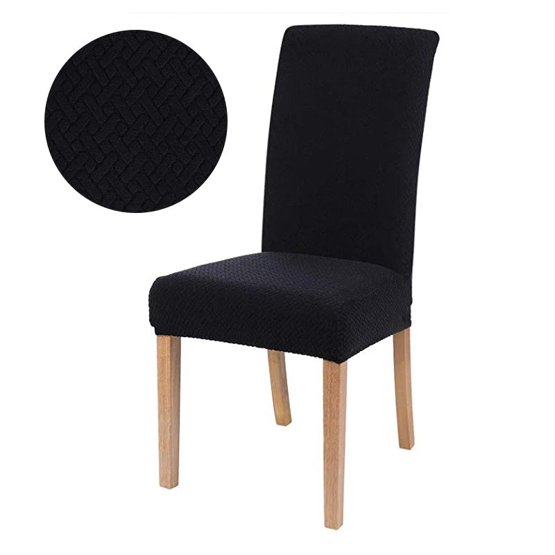 Housse de chaise de salle à manger élastique, extensible et épaisse, en Jacquard, pour salle à manger, cuisine, hôtel, Banquet de mariage