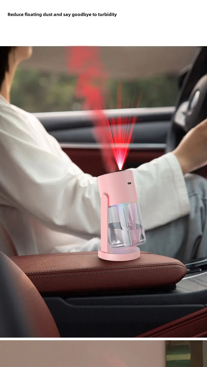Dispositif de Projection d'étoiles, humidificateur d'air ultrasonique USB pour voiture, nébuliseur hydratant domestique
