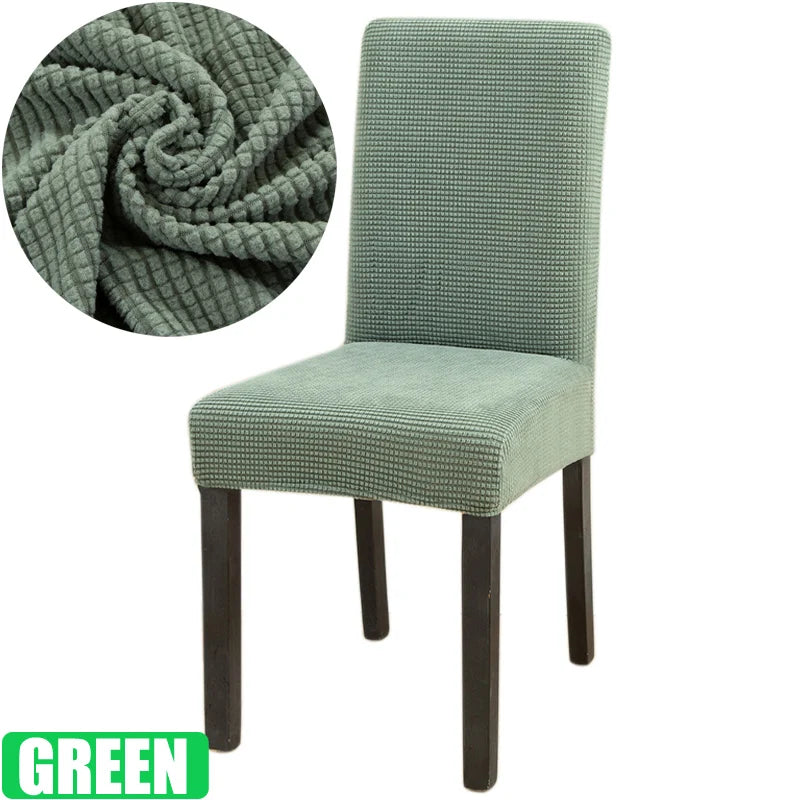 Housse de chaise de salle à manger élastique, extensible et épaisse, en Jacquard, pour salle à manger, cuisine, hôtel, Banquet de mariage