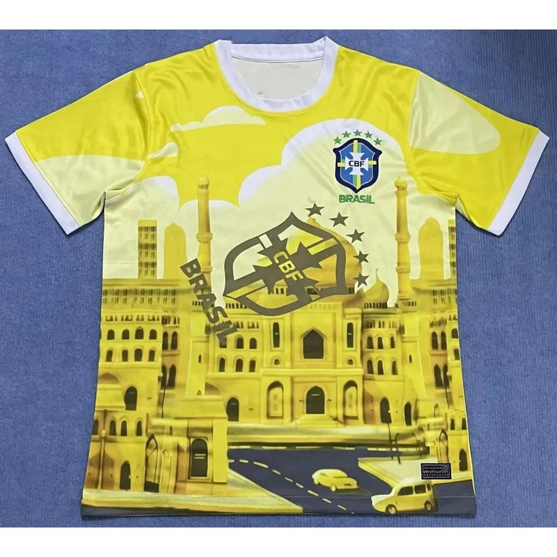 BRAZILS Brésil Football Shirt 2025 City Edition Hommes et Femmes Entraînement Football Chemise 3D Imprimé Séchage Rapide Respirant T-shirt