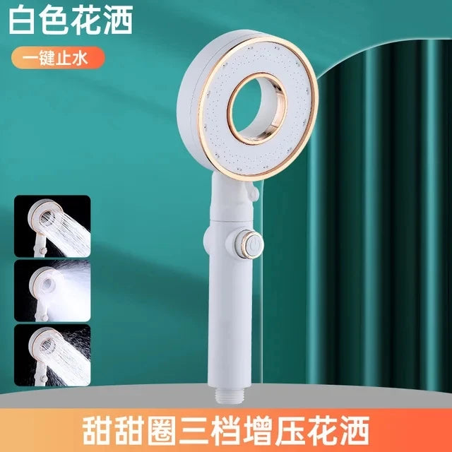 Pommeau de douche haute pression, 3 modes, pommeau de douche réglable, économie d'eau, arrêt à une touche, buse de pulvérisation d'eau, accessoires de maison
