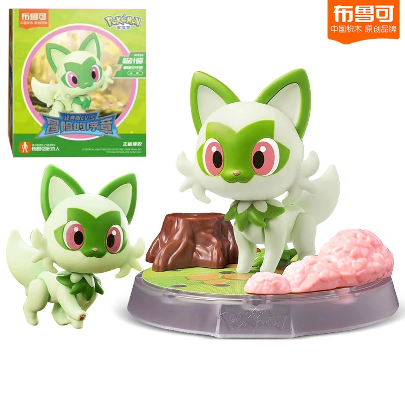 BLOKEES Original POKEMON blocs de construction Pikachu Charmander Psycanard Sprigatito Eevee Lucario Pokémon figurine jouets cadeau
