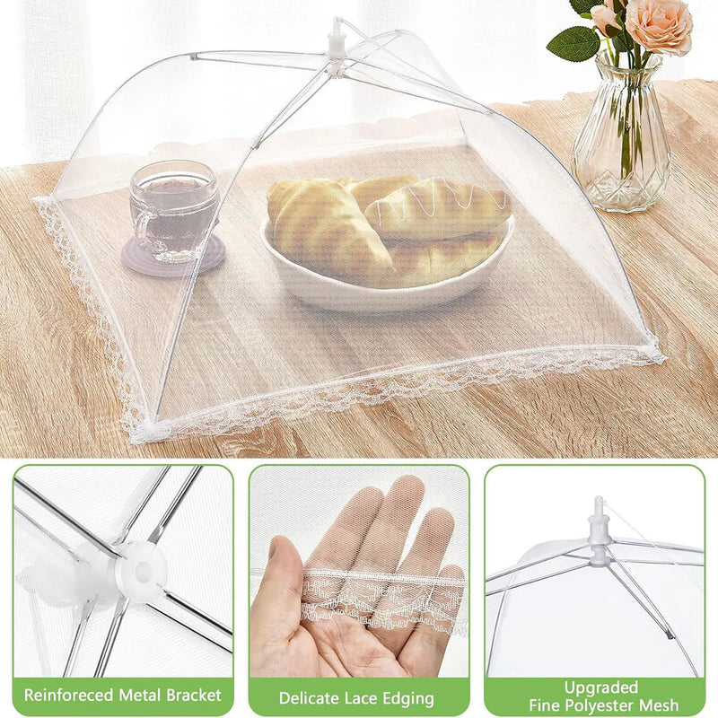 Couverture alimentaire en maille pliable et lavable, couverture de Tables anti-insectes
