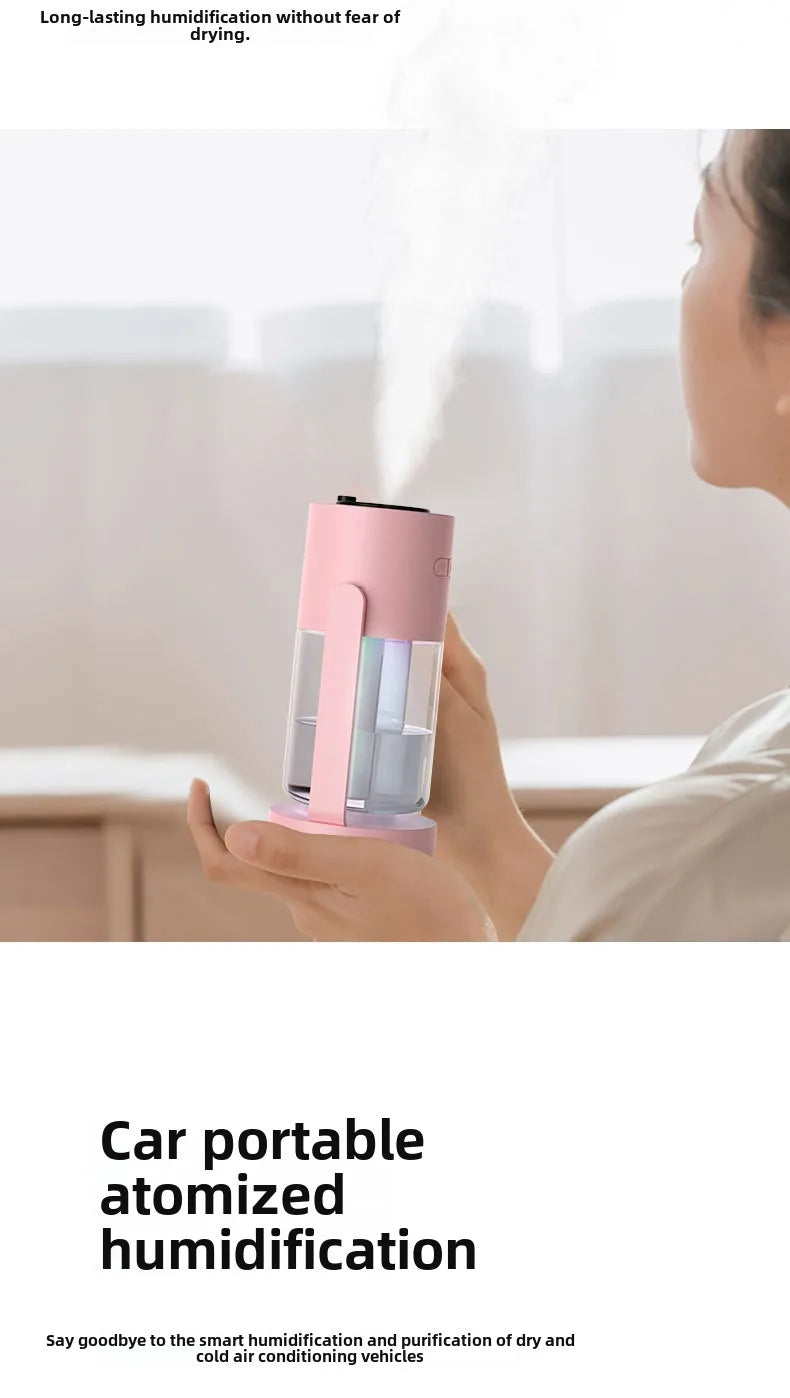 Dispositif de Projection d'étoiles, humidificateur d'air ultrasonique USB pour voiture, nébuliseur hydratant domestique