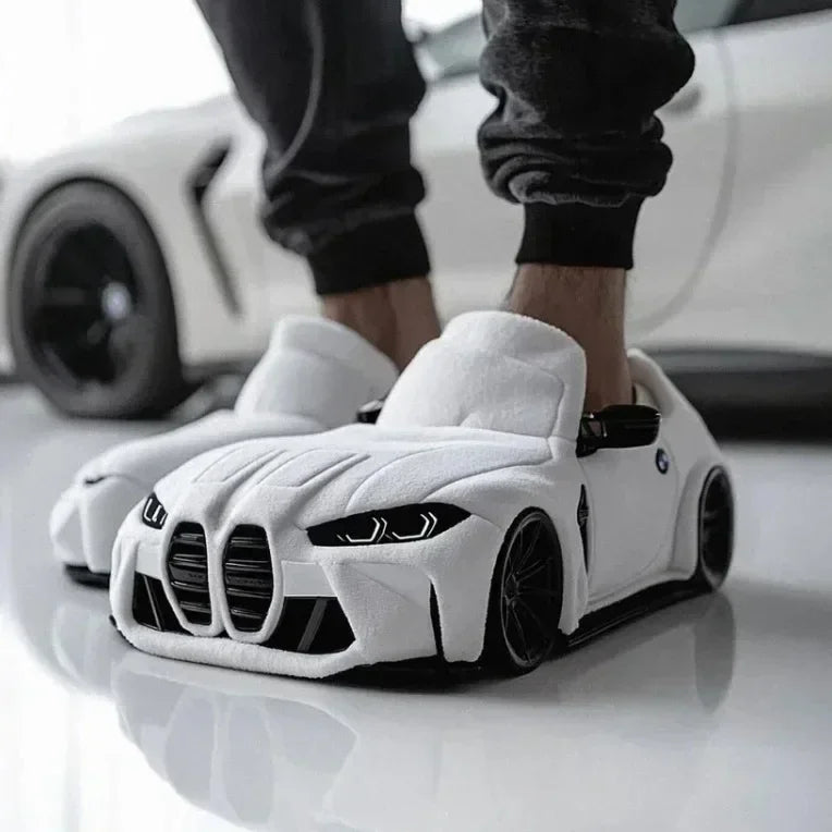 2025 nouveau pour BMW Porsche course pantoufles en peluche jouet chaussures en coton