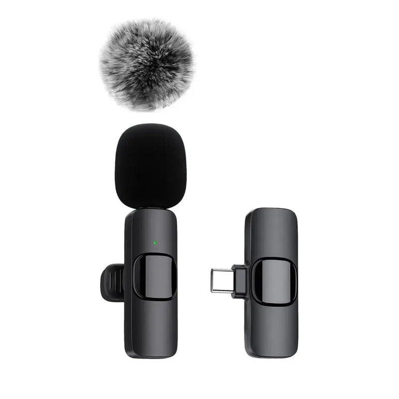 Microphone Lavalier sans fil pour iPhone et Android, mini micro statique, audio et vidéo, ordinateur portable, jeux en direct, téléphone portable, nouveau