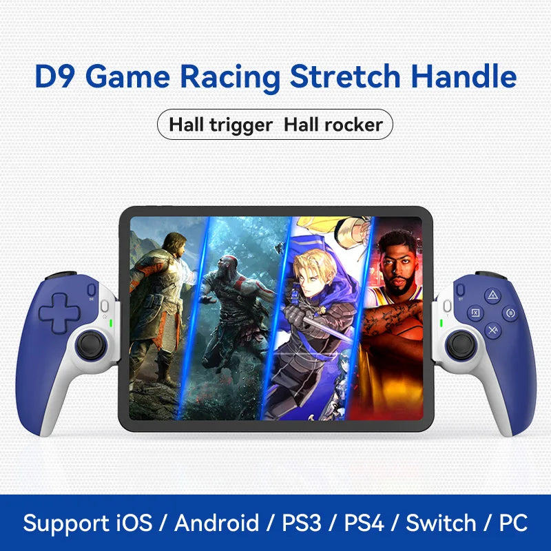 Manette de jeu télescopique pour téléphone portable D9, pour Android IOS PS3 PS4 Switch ios avec Turbo/6 axes/Vibration