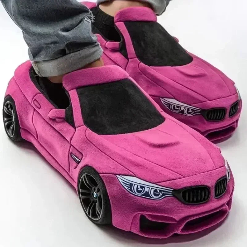 2025 nouveau pour BMW Porsche course pantoufles en peluche jouet chaussures en coton