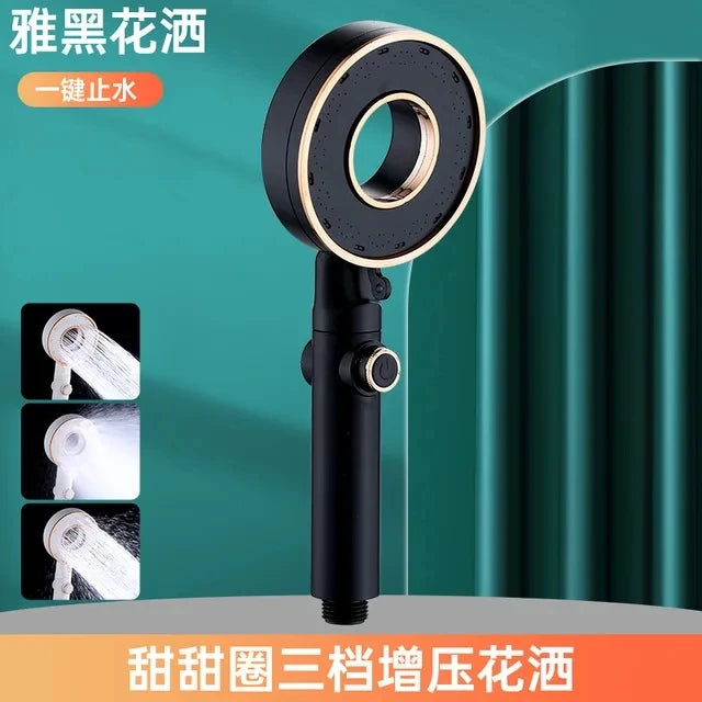 Pommeau de douche haute pression, 3 modes, pommeau de douche réglable, économie d'eau, arrêt à une touche, buse de pulvérisation d'eau, accessoires de maison
