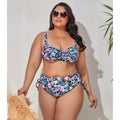 Maillot de bain deux pièces pour femmes, grande taille, soutien-gorge Push Up, culotte taille haute, grandes tailles, vêtements de plage, modèle nouveau 2023