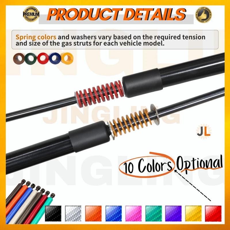 Qté (2) entretoises de coffre avec ressort pour Volkswagen Scirocco MK3 Hatchback