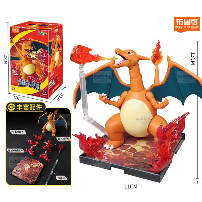 BLOKEES Original POKEMON blocs de construction Pikachu Charmander Psycanard Sprigatito Eevee Lucario Pokémon figurine jouets cadeau