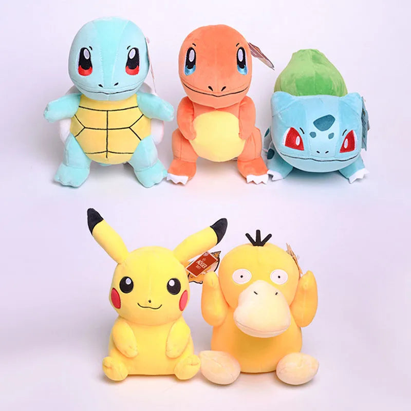 Pokemon Pikachu peluche poupée jouet Anime Kawaii écureuil Charmander Bulbasaur jouets en peluche dessin animé enfants anniversaire cadeau de noël