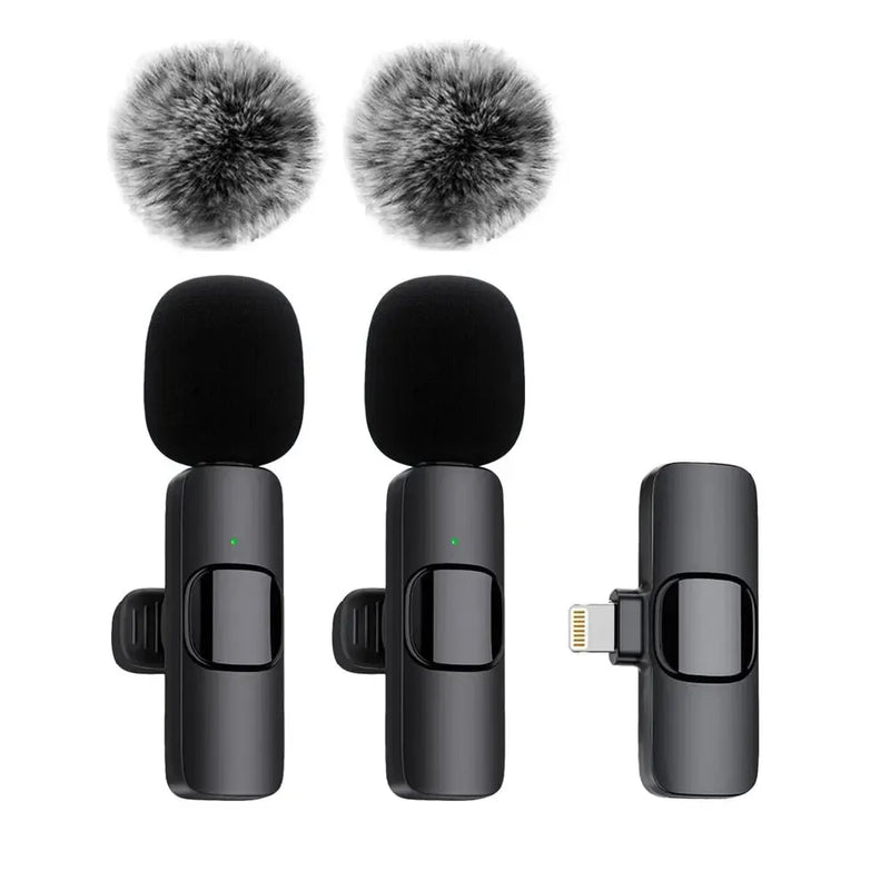 Microphone Lavalier sans fil pour iPhone et Android, mini micro statique, audio et vidéo, ordinateur portable, jeux en direct, téléphone portable, nouveau