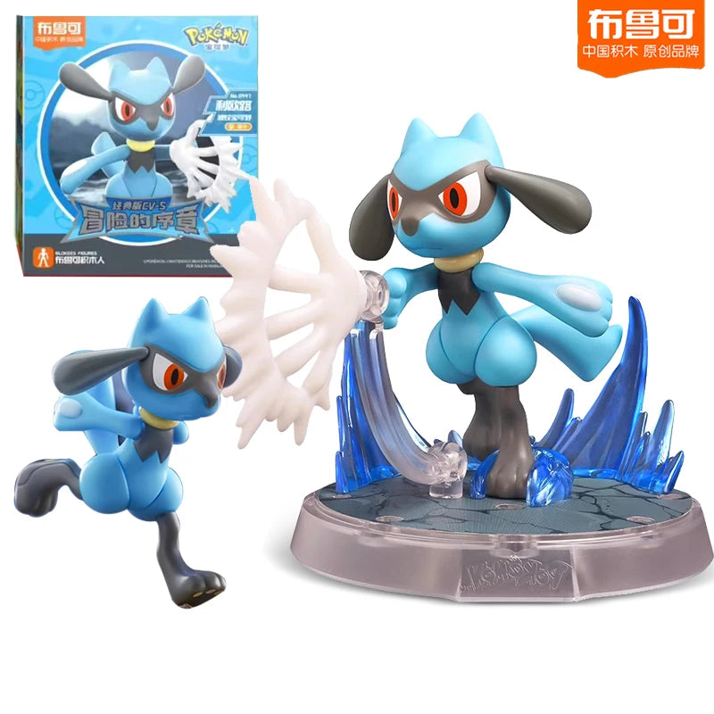 BLOKEES Original POKEMON blocs de construction Pikachu Charmander Psycanard Sprigatito Eevee Lucario Pokémon figurine jouets cadeau