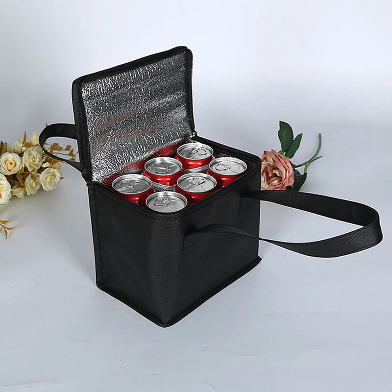 Sac isotherme Portable pour déjeuner, isolation pliante, sac de glace pour pique-nique, sac thermique pour aliments, porte-boissons, sacs isolés, sac de livraison de nourriture