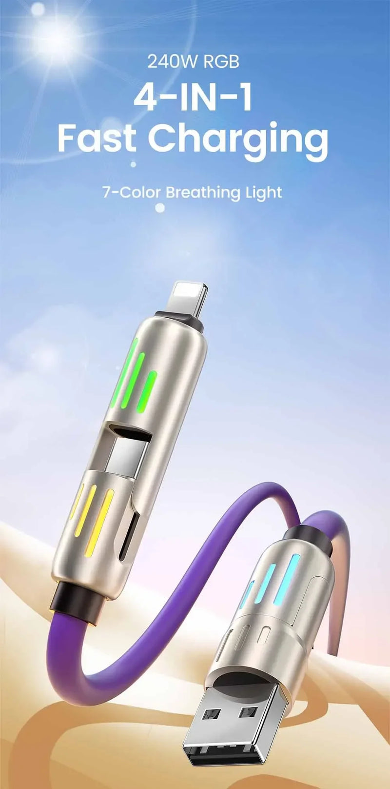 Câble de Charge rapide en Silicone USB