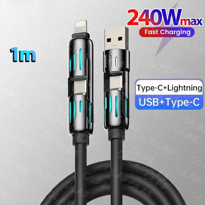 Câble de Charge rapide en Silicone USB