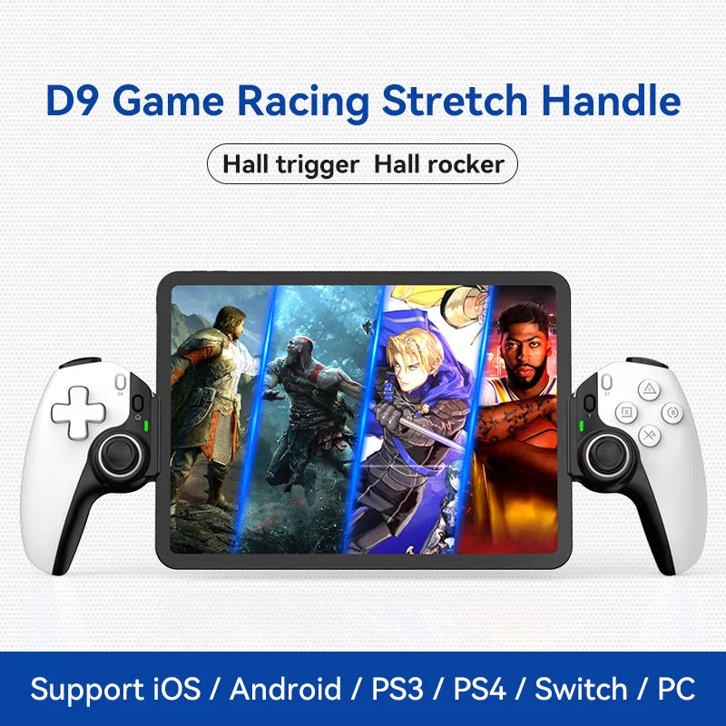 Manette de jeu télescopique pour téléphone portable D9, pour Android IOS PS3 PS4 Switch ios avec Turbo/6 axes/Vibration