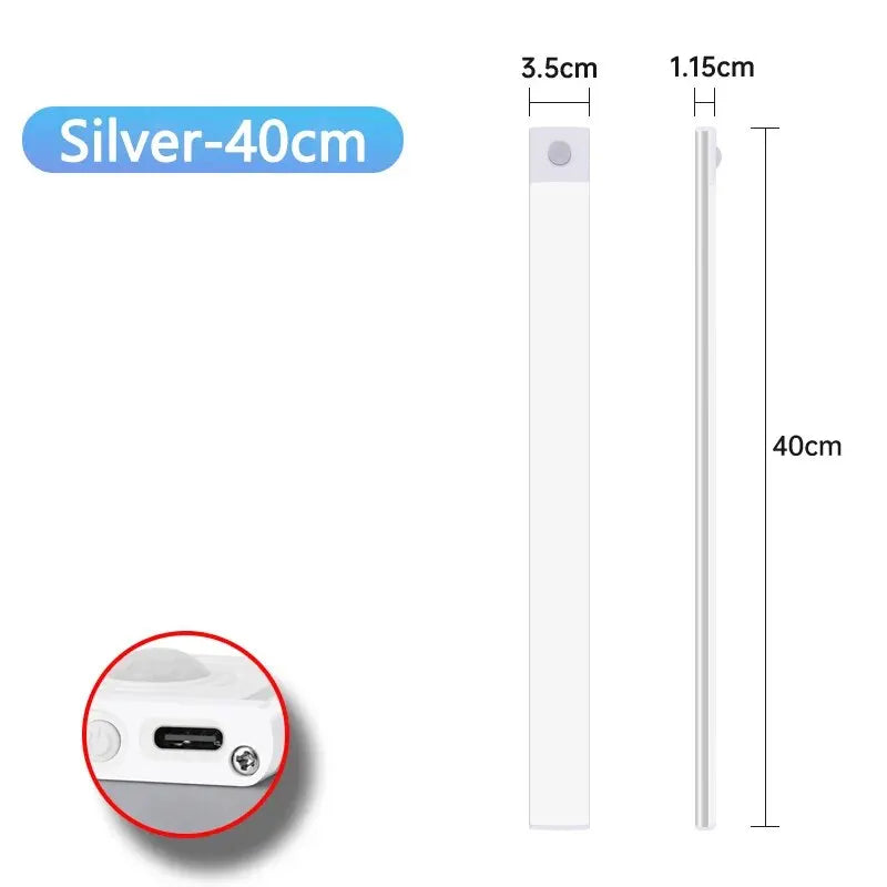 Lumières d'armoire à LED avec capteur de mouvement, USB sans fil- livraison gratuite
