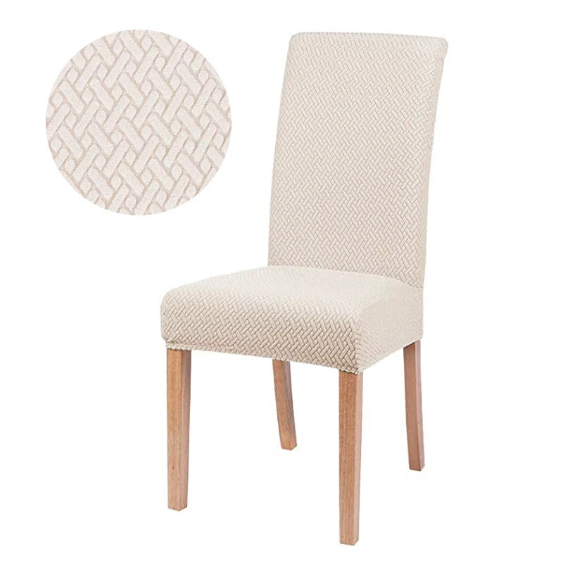 Housse de chaise de salle à manger élastique, extensible et épaisse, en Jacquard, pour salle à manger, cuisine, hôtel, Banquet de mariage