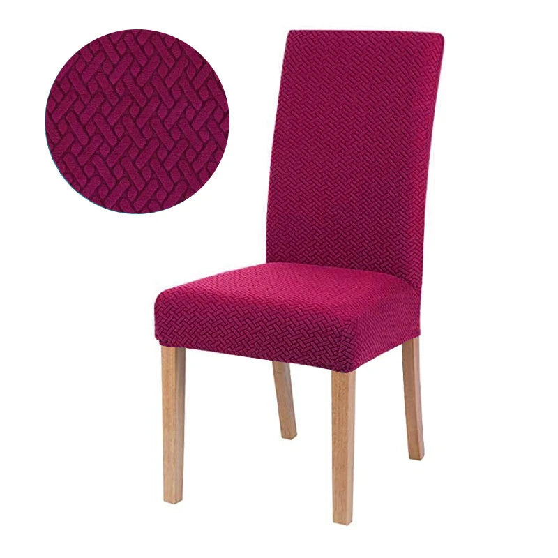 Housse de chaise de salle à manger élastique, extensible et épaisse, en Jacquard, pour salle à manger, cuisine, hôtel, Banquet de mariage