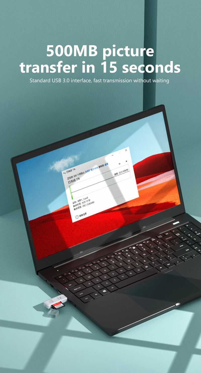 Lecteur de carte USB 3.0 2 en 1