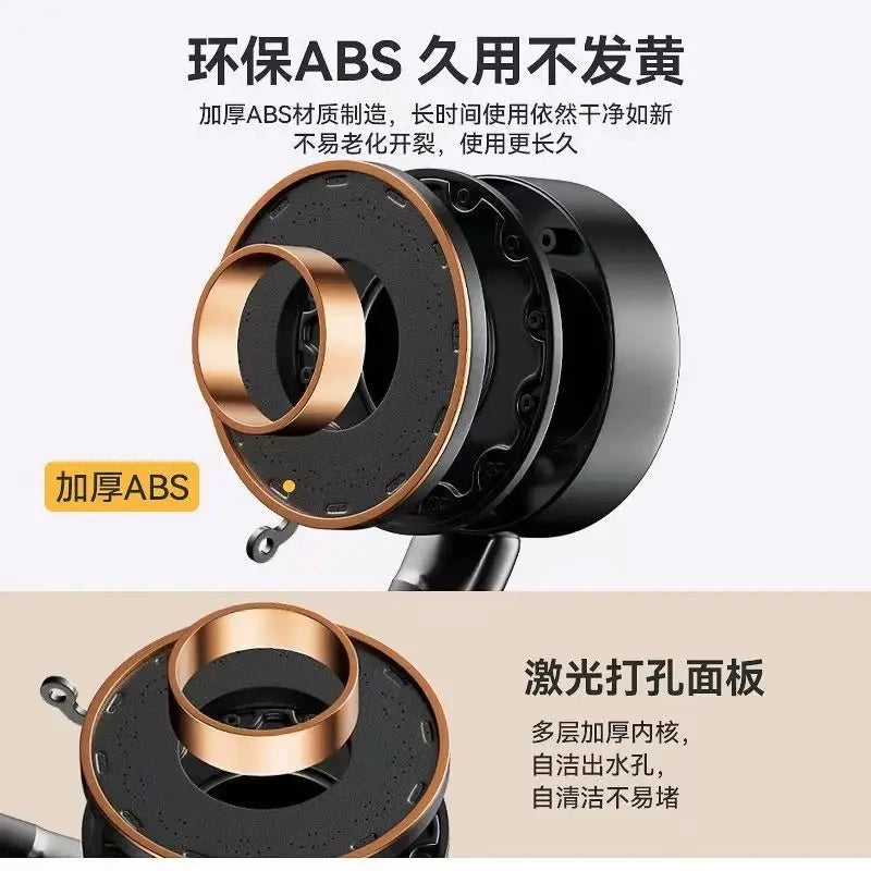 Pommeau de douche haute pression, 3 modes, pommeau de douche réglable, économie d'eau, arrêt à une touche, buse de pulvérisation d'eau, accessoires de maison