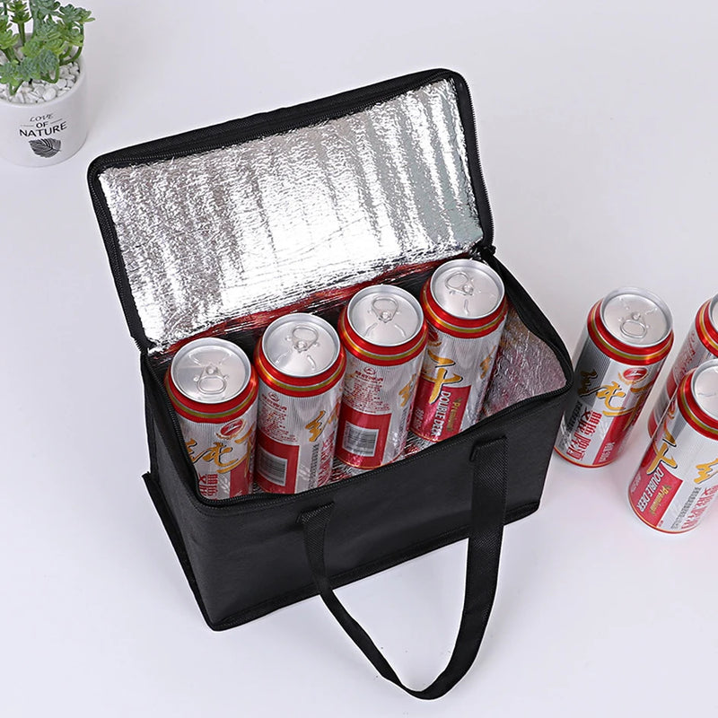 Sac isotherme Portable pour déjeuner, isolation pliante, sac de glace pour pique-nique, sac thermique pour aliments, porte-boissons, sacs isolés, sac de livraison de nourriture