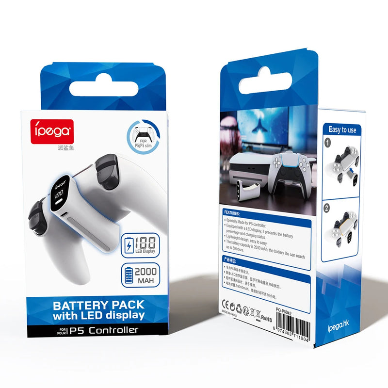 Pour contrôleur PS5 2000mAh batterie externe batterie de charge rapide pour contrôleur PS5 Elite accessoires de jeu